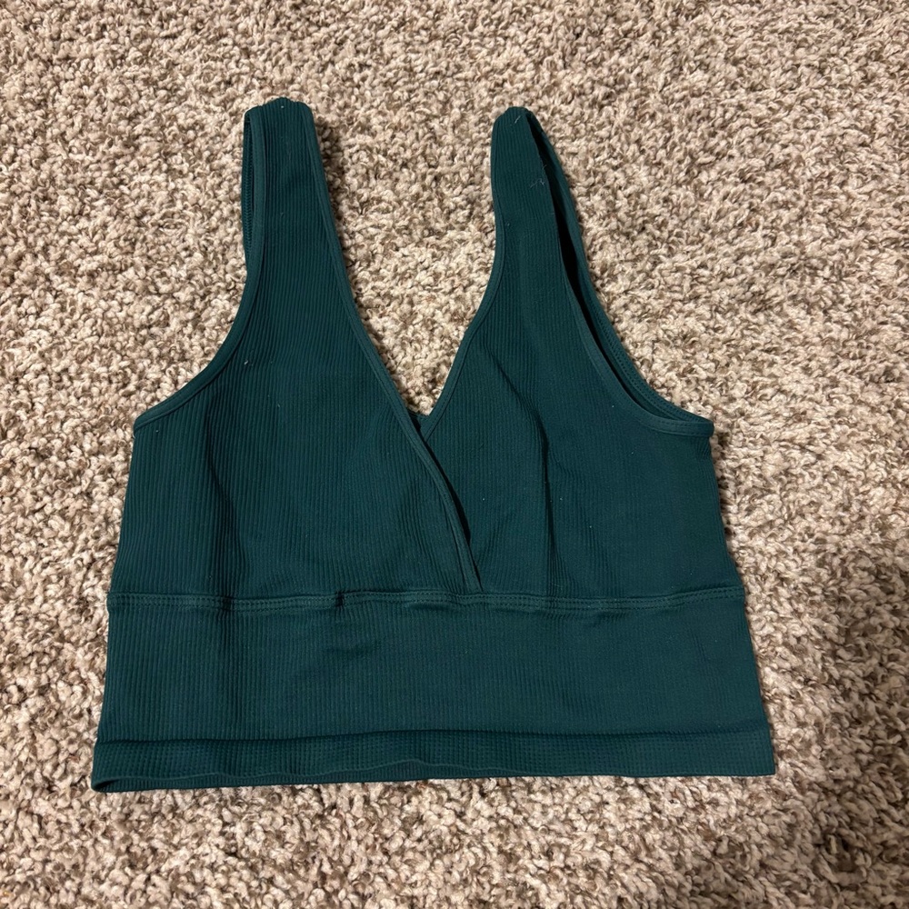 Nike Olive Ribbed Top